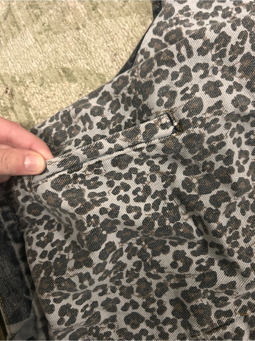 Black Star & Leopard Print Jean Jacket - Picture 3 of 5